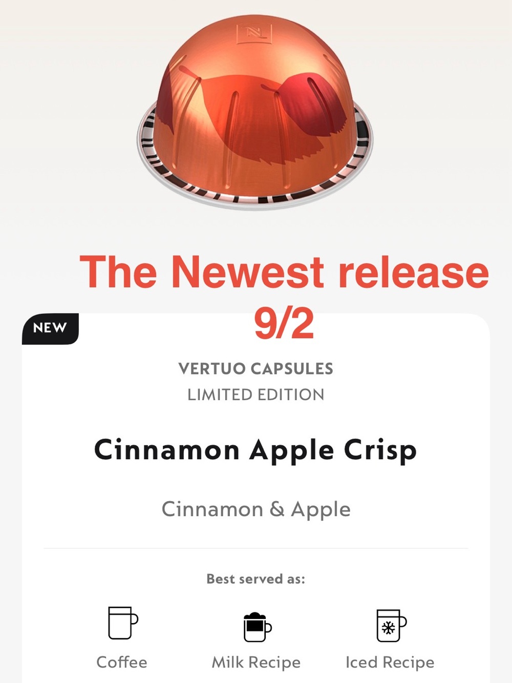 Nespresso VERTUO Cinnamon & Apple 🍎 Limted edition sampler 🔥🔥🔥🔥🔥